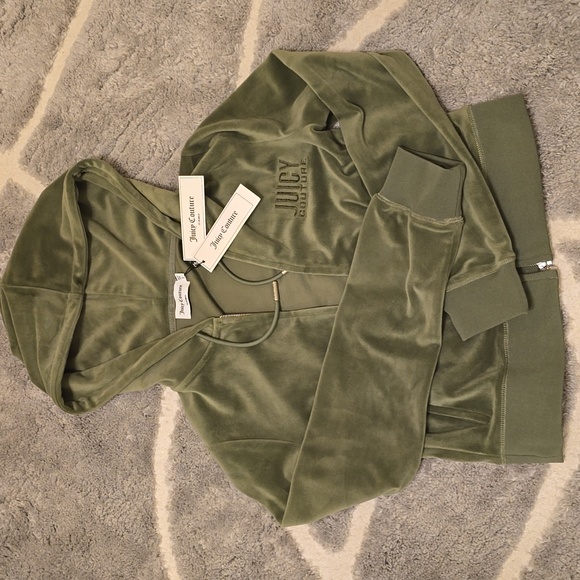 Brand New Olive Green Juicy Couture Hoodie - Picture 1 of 7